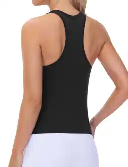 Walmart Racerback Workout Tank Tops for Women Slim Fit Sleeveless Basic Athletic Running Yoga Shirts offer