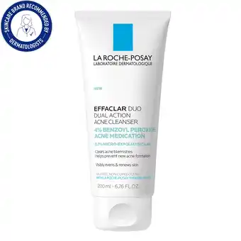 Walmart La Roche-Posay Effaclar Duo Acne Face Wash With 4% Benzoyl Peroxide, 6.76 fl oz offer