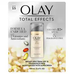 Walmart OLAY Total Effects 7-in-1 SPF 15 Moisturizer, Fragrance Free, 3.4 Fluid Ounce offer