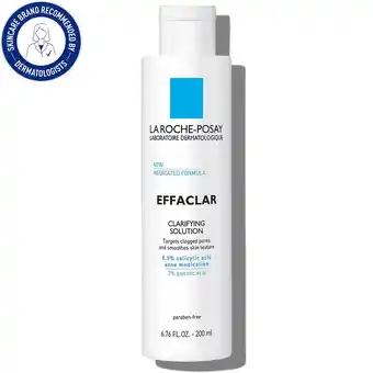 Walmart La Roche-Posay Effaclar Clarifying Solution Acne Toner, 6.76 fl oz offer