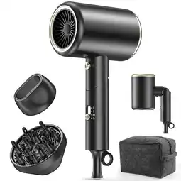 Walmart Hair Dryer,Juyafio 150000RPM Upgraded Professional Ionic Blow Dryer with diffuser for Women Men offer