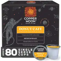 Walmart Copper Moon Donut Cafe Blend, Single Serve K-Cup Premium Coffee Pods, Medium Roast, 80 Ct offer