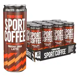 Walmart Throne SPORT COFFEE Mocha Java Latte with Electrolytes and B Vitamins, 11oz cans, 12 pack offer