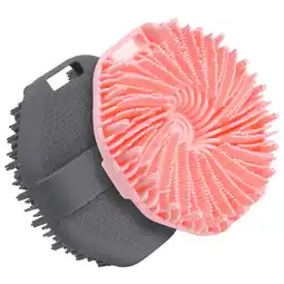 Walmart Okaka Silicone Body Scrubber Exfoliating Shower Bath Brush 2 Pack (Grey & Pink) offer