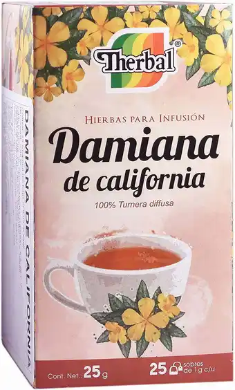Walmart 1 Box THERBAL TE DE HIERBAS Damiana 100% Natural 25 Bags PRODUCTO DE Mexico offer