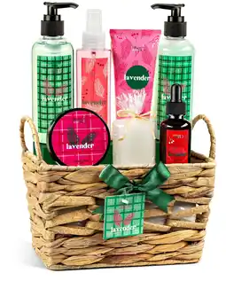 Walmart Freida and Joe Lavender Bath and Body Set 9-Piece Spa Basket for Women & Men offer