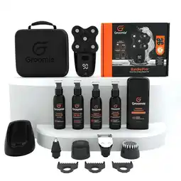 Walmart Groomie Mens Baldie Pro Grooming Bundle, Electric Head Shaver Type with Clipper Trimmer, 16 Pc offer