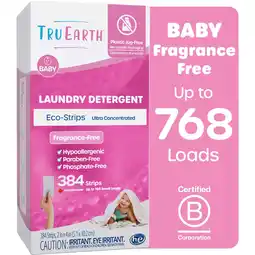 Walmart Tru Earth Eco-Strips Laundry Sheets - Baby - Up to 768 Loads (384 Sheets) - Laundry Detergent Sheets offer