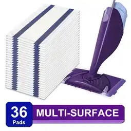 Walmart Mopping Pads Refills 36 pcs for Wet Jet Mop Superior Absorption, Suitable for All Hard Surfaces offer