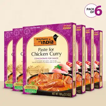Walmart Kitchens of India Spicy Curry Paste, 3.5 oz Packet, Pack of 6 offer