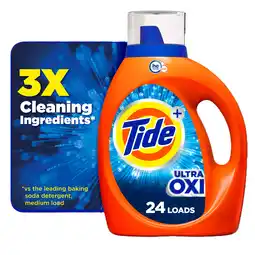 Walmart Tide Ultra Oxi Liquid Laundry Detergent, 24 Loads, 34 fl oz, HE Compatible offer