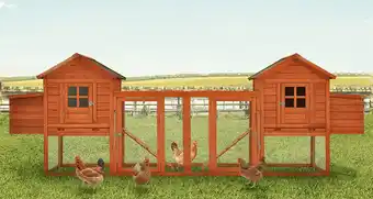 Walmart YODOLLA 123” Large Wooden Chicken Coop For 6 8 chickens Chicken Coop Clearance with Nesting Boxes offer