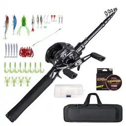 Walmart Lixada Carbon Fiber 5.9 ft Baitcasting Fishing Rod and Reel Combo offer
