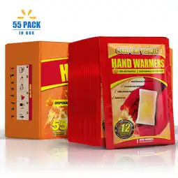 Walmart NFTIGB Hand Warmers Disposable 55 Pack, Long Lasting Safe Air Activated, up to 12 Hours of Heating offer