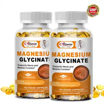 Walmart (2 Pack) Magnesium Glycinate 400mg with Vitamin B6,D3,for Sleep, Muscle & Bone Health, 240 Capsules offer