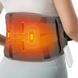 Walmart Cordless Heating Pad for Back Pain Relief, Comfytemp Battery Power Waist Belt with Massage,Grey offer