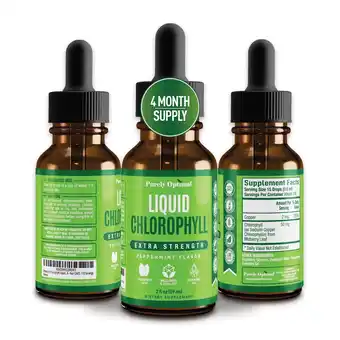 Walmart Purely Optimal Liquid Chlorophyll Drops Peppermint Healthy Skin Energy Boost Gut Detox 118 Servings offer