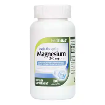 Walmart HealthA2Z Magnesium Dietary Supplement - 240 Mg, Gluten-Free, Anxiety Relief - 180 Ct/Bottle offer
