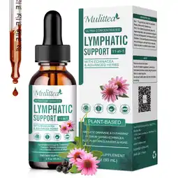 Walmart Lymphatic Support Drops, 11-In-1 Organic Lymphatic Cleanse for Immune Support & Liver Health,2 fl oz offer