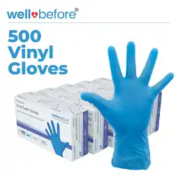 Walmart WellBefore Blue Vinyl Disposable Gloves - Small 500 Ct - Powder & Latex-Free Gloves offer