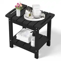 Walmart SERWALL HDPE Shower Bench for Inside Shower, Waterproof Shower Stool with Handles- Black offer