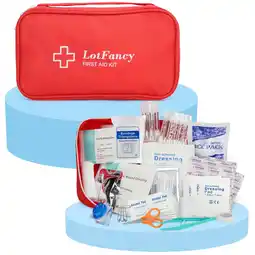Walmart LotFancy First Aid Kit, Emergency Kit for Home, Car, Travel, Office, Medical Survival Kit, 134 Piece offer