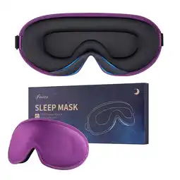 Walmart Finvizo Sleep Mask for Adult Blindfold Silk Eye Mask Cover, Purple offer