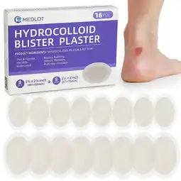 Walmart LotFancy Blister Bandages, 16 Invisible Blister Pads, 2 Size Blister Cushions for Toes,Heel offer