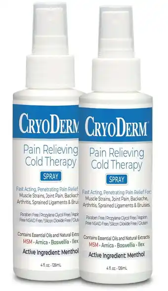 Walmart CryoDerm 4 oz Spray 2 Pack offer