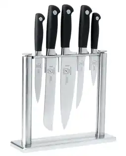 Walmart Mercer Culinary Genesis 6-Piece Forged Knife Block Set, Tempered Glass Block offer
