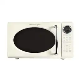Walmart Nostalgia Retro 0.7 Cubic Foot Countertop Microwave, Ivory offer