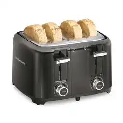 Walmart Hamilton Beach 4-Slice Toaster with Extra-Wide Slots, Toast Boost, and Removable Crumb Tray, Black offer