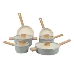 Walmart Mainstays Simplicity 10 Pcs Aluminum Nonstick Ceramic Cookware Set Sil offer