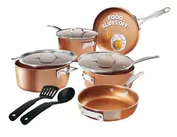 Walmart Gotham Steel Stackable Pots and Pans Stackmaster 10 Piece Cookware Set offer