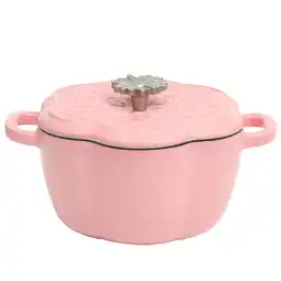Walmart The Pioneer Woman 2-Quart Enamel Cast Iron Dutch Oven Pot with Lid, Pink offer