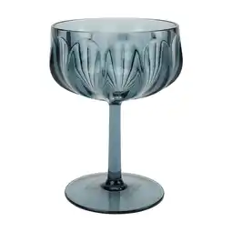 Walmart Better Homes & Gardens 13-Ounce Tritan Plastic Coupe Glass, Blue offer