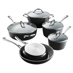 Walmart Tramontina 10 Piece Aluminum Ceramic Nonstick Induction Ready Cookware Set - Black offer