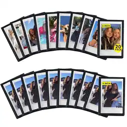 Walmart Caiyoule Magnetic Frame, 20 Pack Magnets for Refrigerator, 2.5 x 3.5 Picture Frames,Black offer