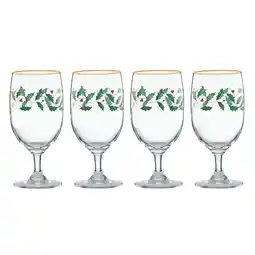 Walmart Lenox 849606 Holiday 4-Piece Iced Beverage Glass Set offer