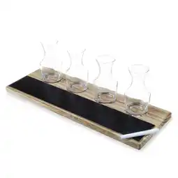 Walmart True Wine Tasting Carafes with Serving Tray and Chalk Set, Hostess Gifts offer