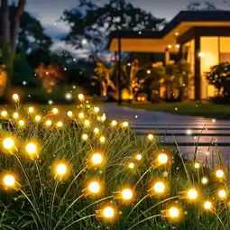 Walmart CHARKEE Solar Lights Outdoor Waterproof,2 Pack/8 Modes LED Firefly Lights for Garden Yard Decor offer