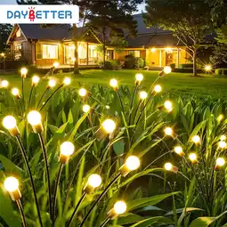 Walmart DAYBETTER Outdoor Solar Lights for Garden Decor,6 Pack/8 Modes LED Firefly Landscape Lighting offer