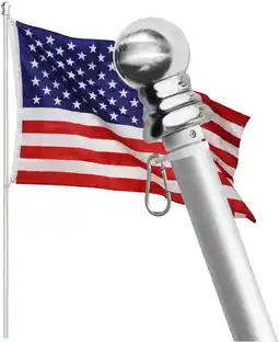 Walmart Bonison 6FT Aluminum Tangle Free Spinning Flagpoles 2 Count offer