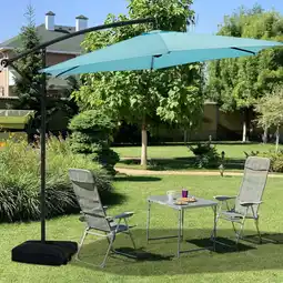 Walmart Autlaycil 10 ft Cantilever Offset Outdoor Patio Umbrella with Base Stand Rotate and Tilt, Blue offer