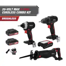 Walmart Hyper Tough 20V Brushless 4-Tool Combo Kit offer