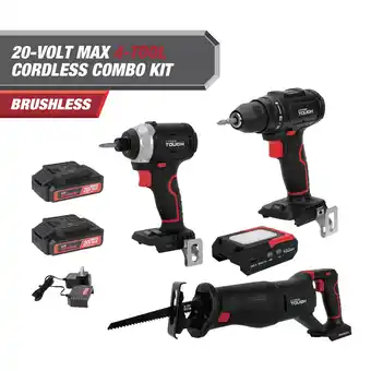 Walmart Hyper Tough 20V Brushless 4-Tool Combo Kit offer