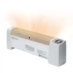 Walmart Comfort Zone Digital Baseboard Space Heater with Thermostat, White offer