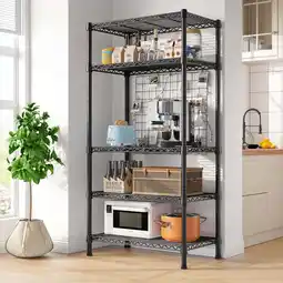 Walmart REIBII Wire Shelving Rack 5-Tier Metal Storage Shelves Adjustable Garage Shelving,24 W X 14 D X 59 H offer
