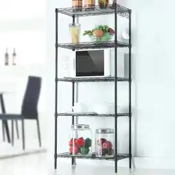 Walmart Zimtown Wire Shelving 5 Tier Metal Storage Rack Shelf 5 Shelf Shelves Unit Kitchen offer