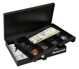Walmart Honeywell Safes, 1 Bill and 5 Coin Slots Low Profile Steel Cash Box Key Lock, Removable Tray, 6212 offer